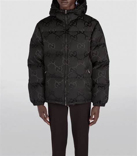 gucci black gg windbreaker jacket|gucci black puffer jacket.